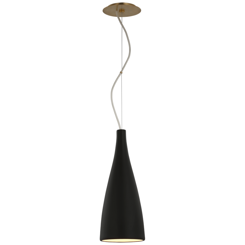 Nila Tall Pendant-Visual Comfort-VISUAL-BBL 5136BLK-PendantsMatte Black-1-France and Son