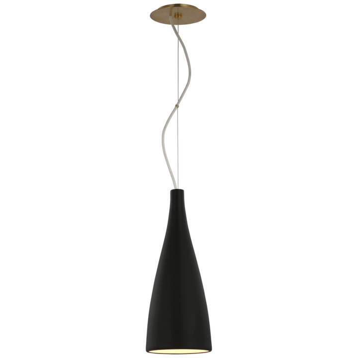 Nila Tall Pendant-Visual Comfort-VISUAL-BBL 5136BLK-PendantsMatte Black-1-France and Son