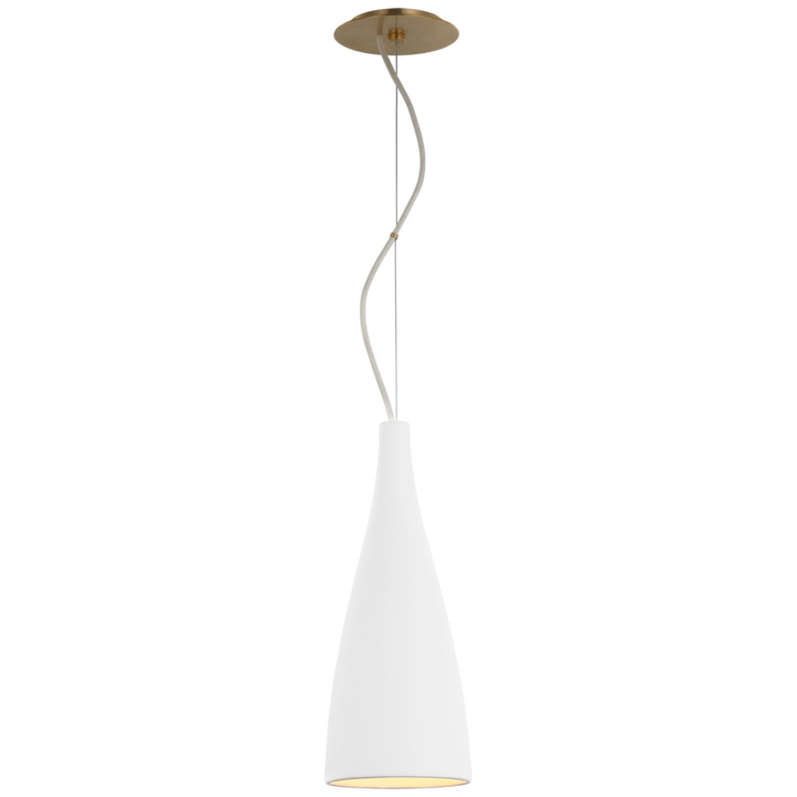 Nila Tall Pendant-Visual Comfort-VISUAL-BBL 5136WHT-PendantsMatte White-3-France and Son