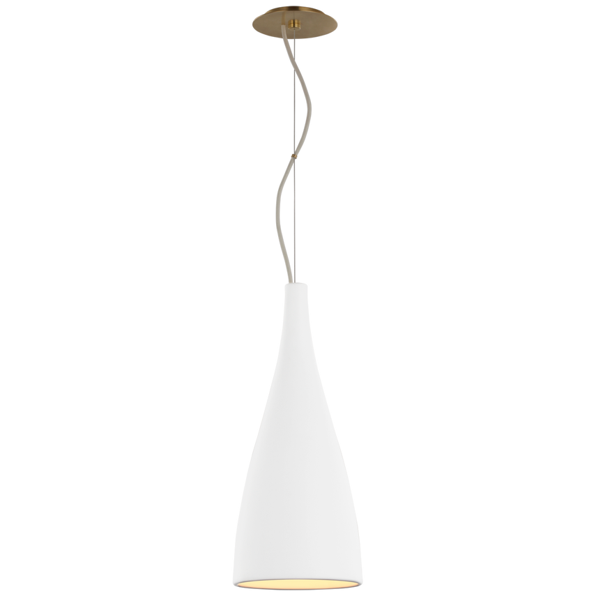 Nila Medium Pendant-Visual Comfort-VISUAL-BBL 5137WHT-PendantsMatte White-3-France and Son