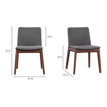 Deco Dining Chair Grey - Set Of Two-Moes-MOE-BC-1016-25-Dining Chairs-7-France and Son