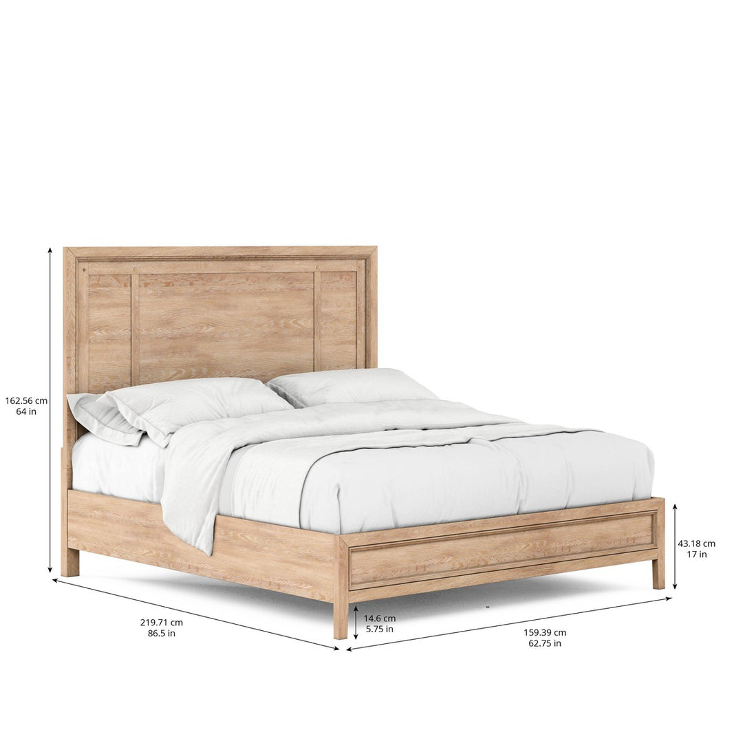 Post Queen Panel  Bed - Brown