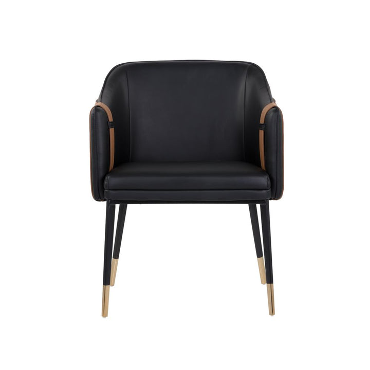 Dining Chairs Carter Dining Armchair - Napa Black / Napa Cognac