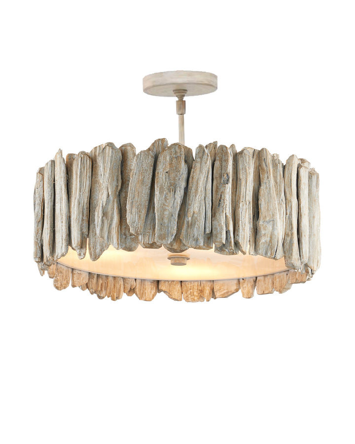 Driftwood Whitewash Semi-Flush Mount