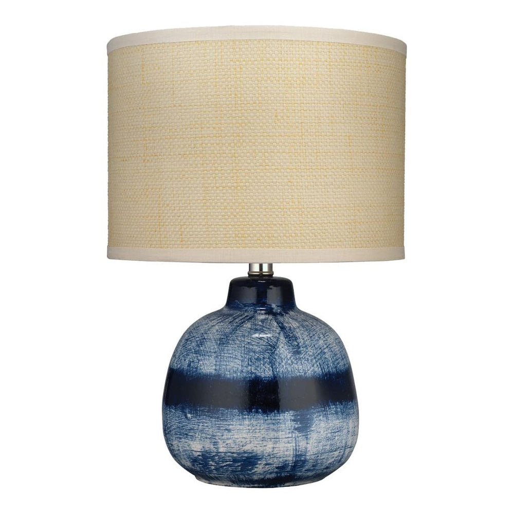 Batik Table Lamp Blue and White - Small-Jamie Young-JAMIEYO-9BATIKSMTLIN-Table LampsNatural Shade-2-France and Son