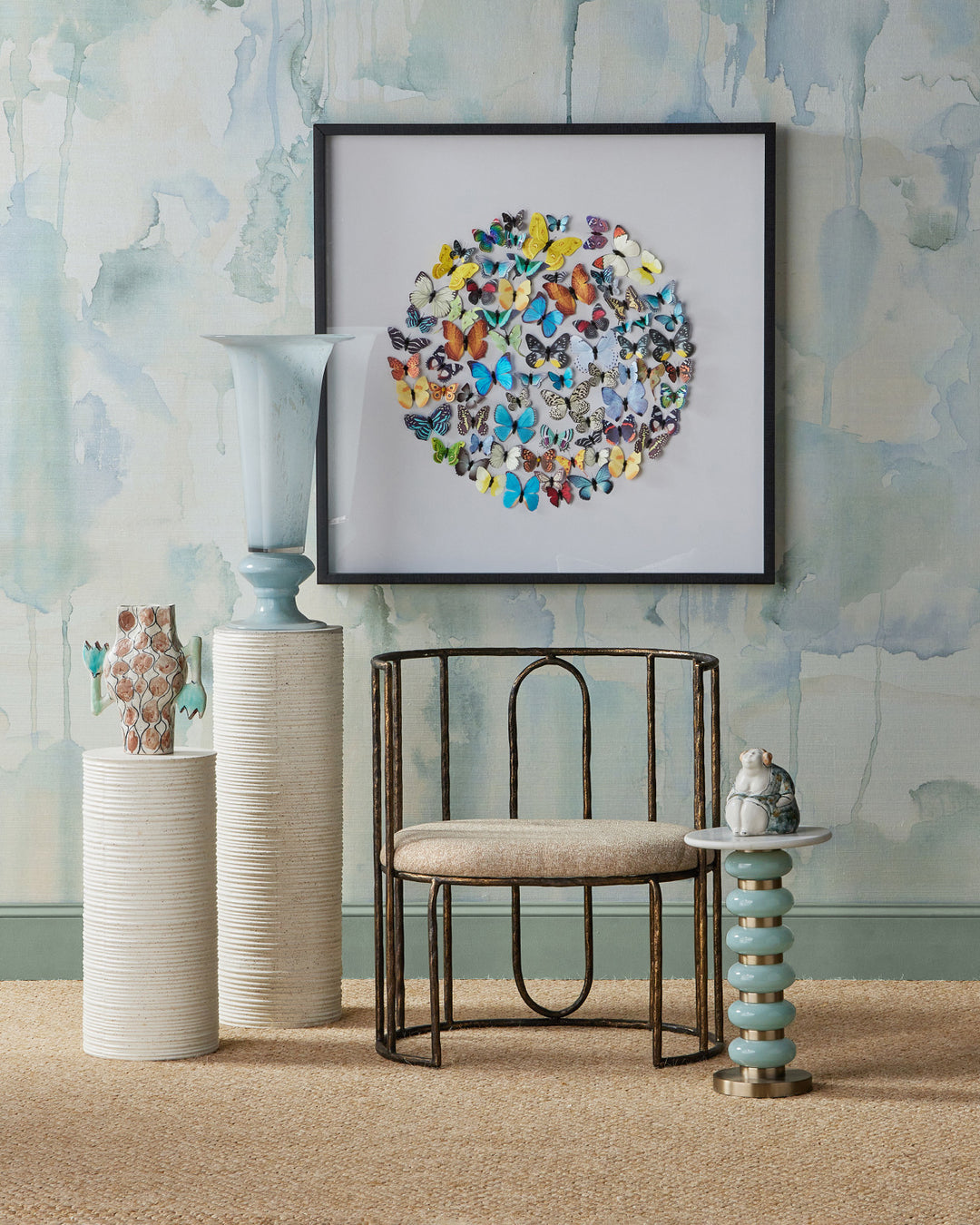 Side Tables Lambent Turquoise Drinks Table