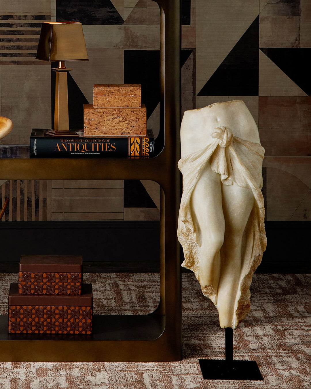 Decorative Objects Ishtar Fragment on Metal Stand
