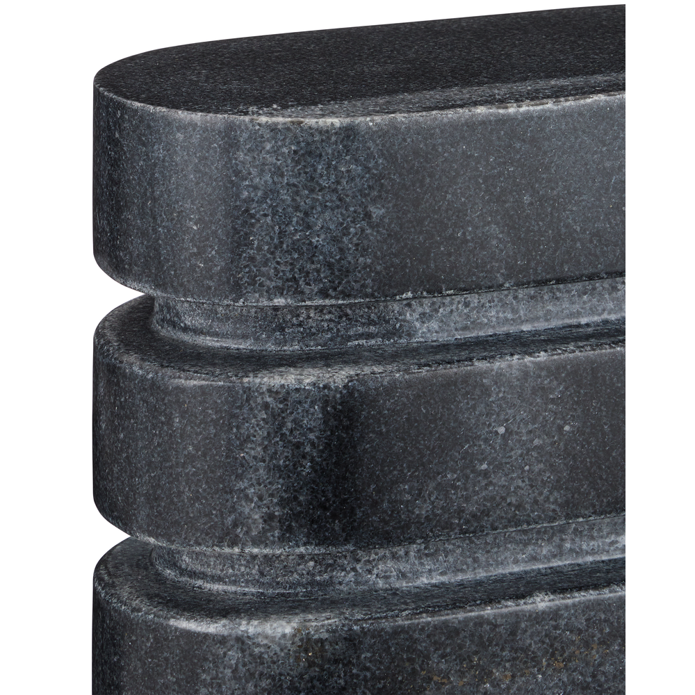 Decorative Objects Bheslana Marble Black Object Set of 2