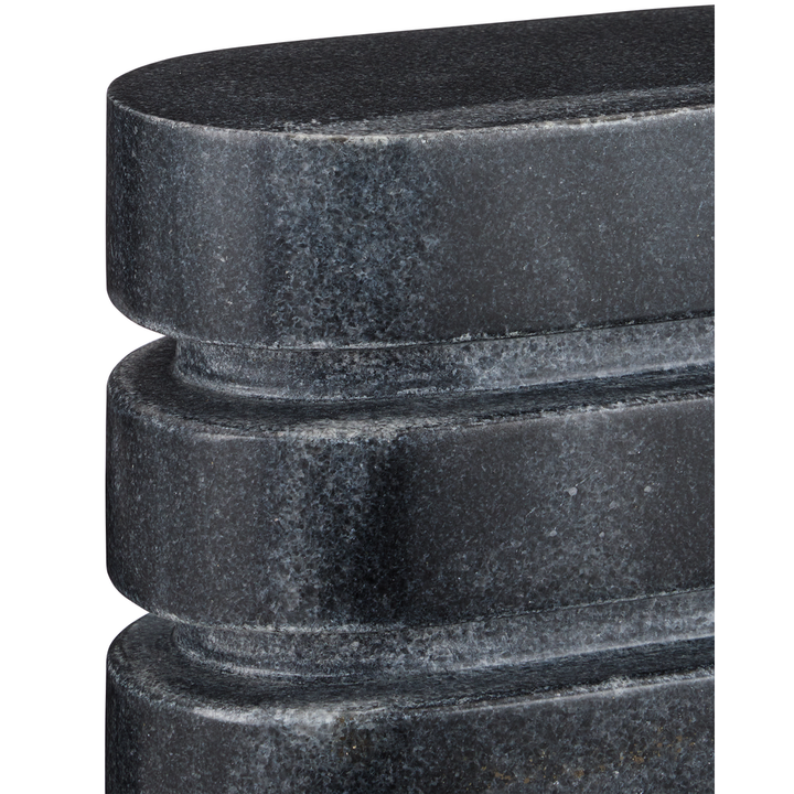 Decorative Objects Bheslana Marble Black Object Set of 2