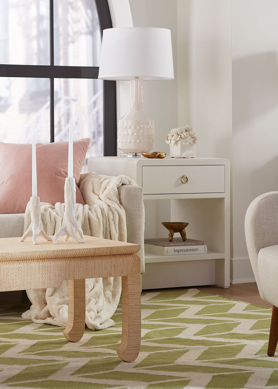 Benjamin Linen 1-Drawer Side Table