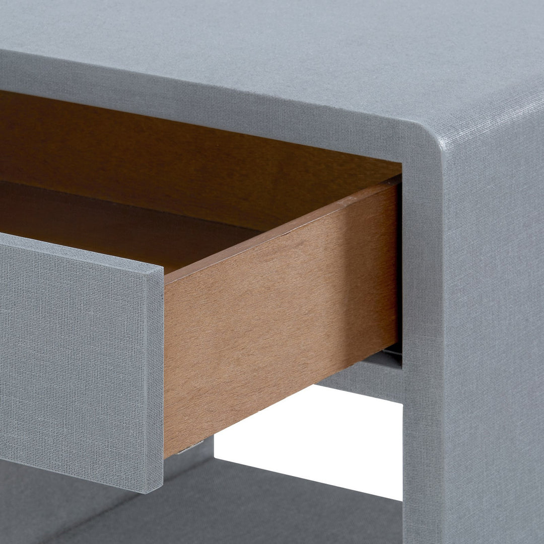Benjamin Linen 1-Drawer Side Table