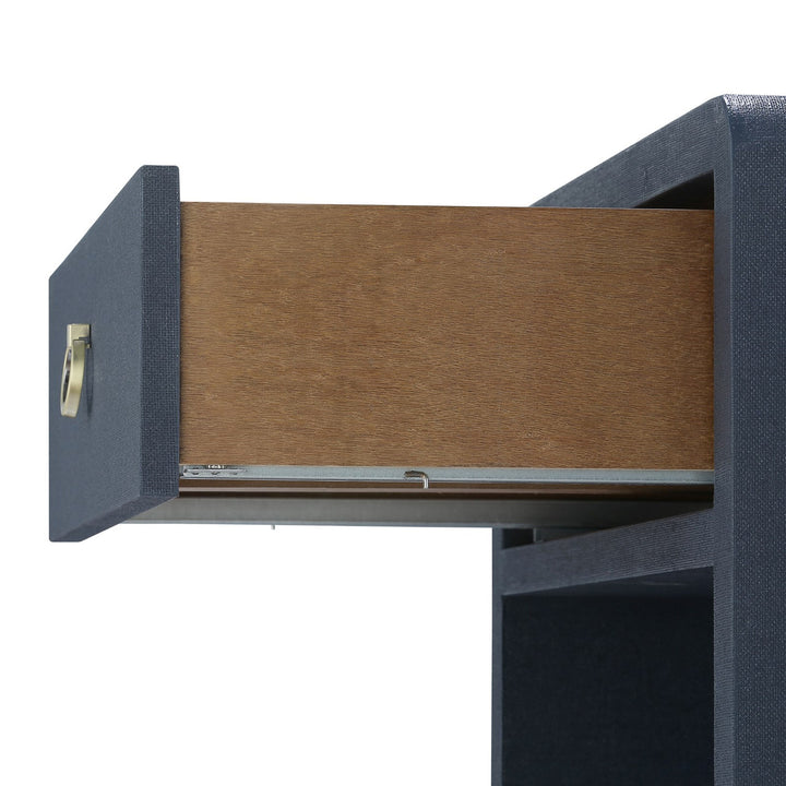 Benjamin Linen 1-Drawer Side Table