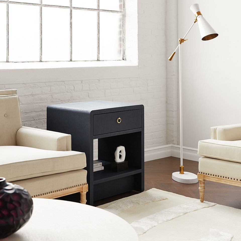 Benjamin Linen 1-Drawer Side Table