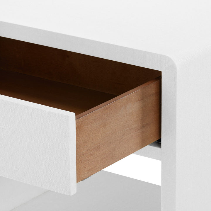 Benjamin Linen 1-Drawer Side Table