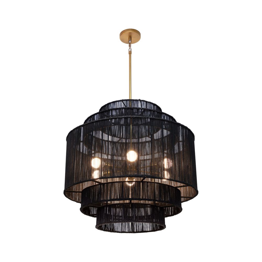 Chandeliers Alyssa Chandelier - Black Jute