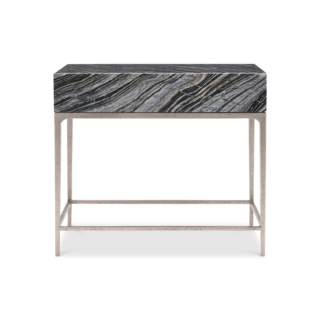 Linea Black Marble Nightstand