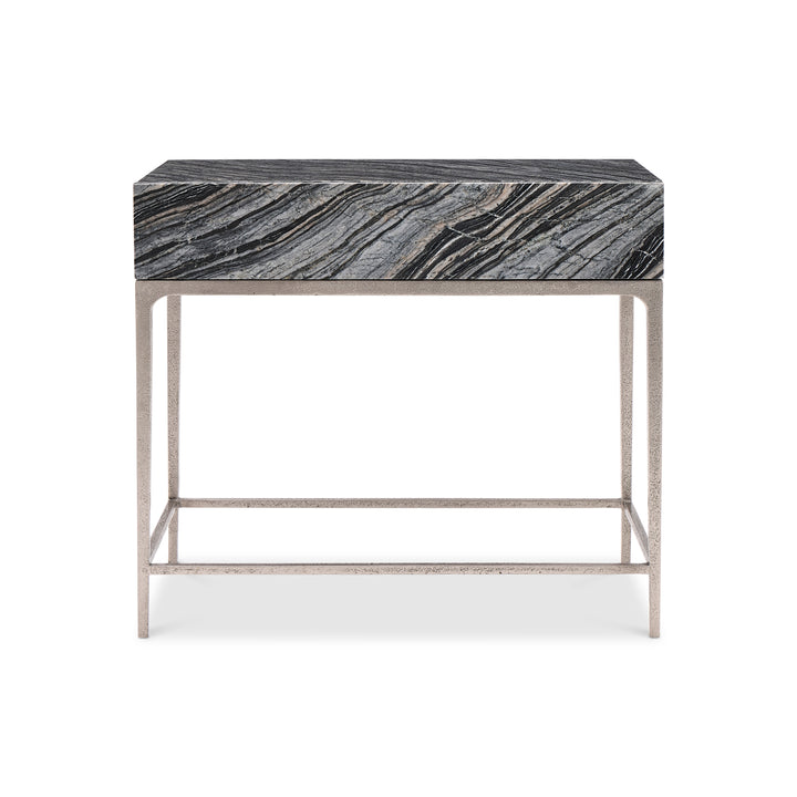 Linea Black Marble Nightstand