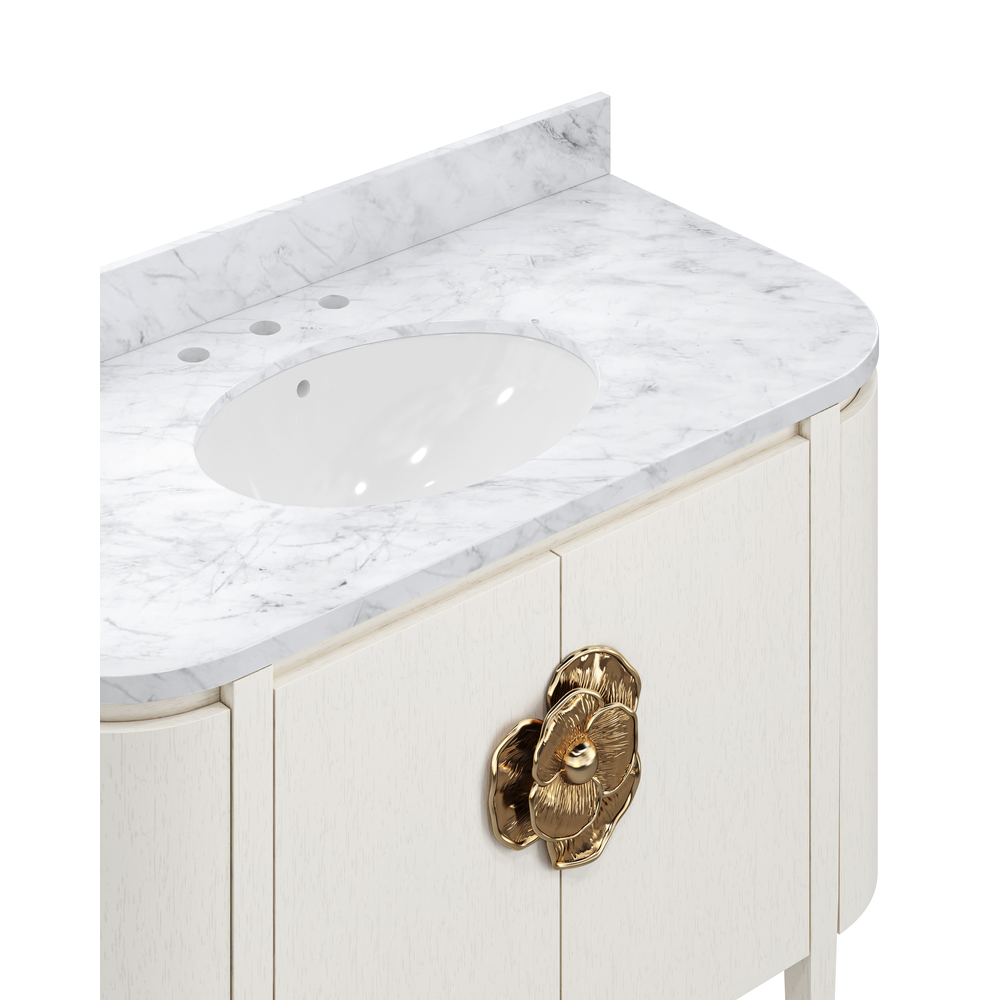 Vanities Briallen 48" White Vanity with Oval Undermount Sink