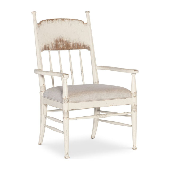 Heritage Upholstered Seat Arm Chair - Whites