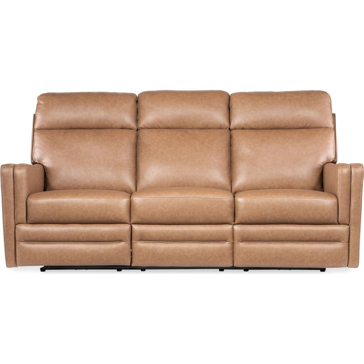 Sofas: Recliners Twain Zero Gravity Power Sofa w/Power Headrest and Lumbar - Medium Brown