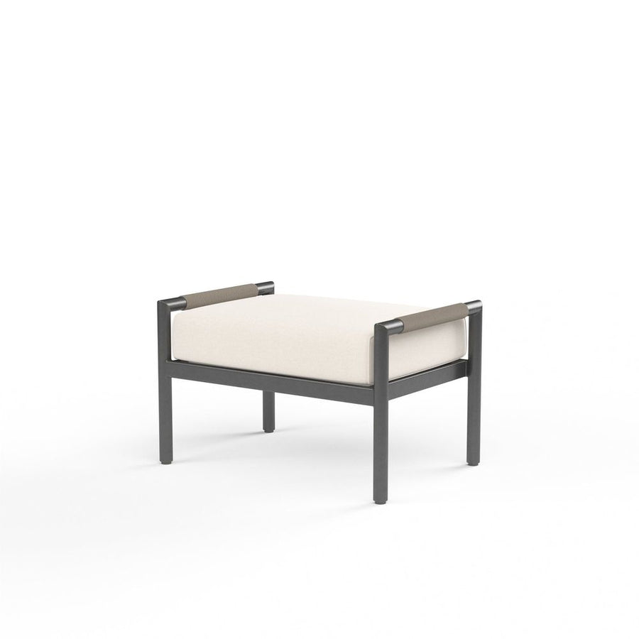 Outdoor Ottomans Pietra Ottoman in Echo Ash, No Welt