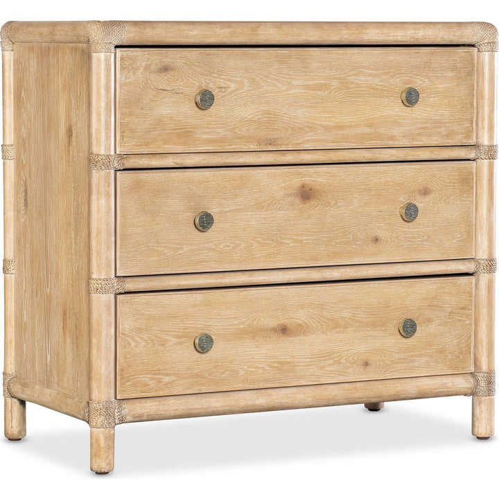 Retreat Pole Rattan Nightstand - Light Wood