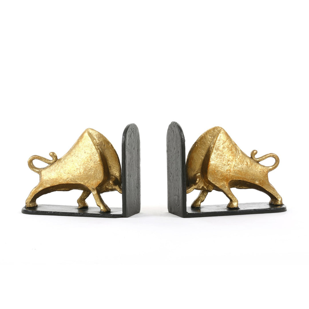 Bisoni Bookends (Pair), Gold Leaf
