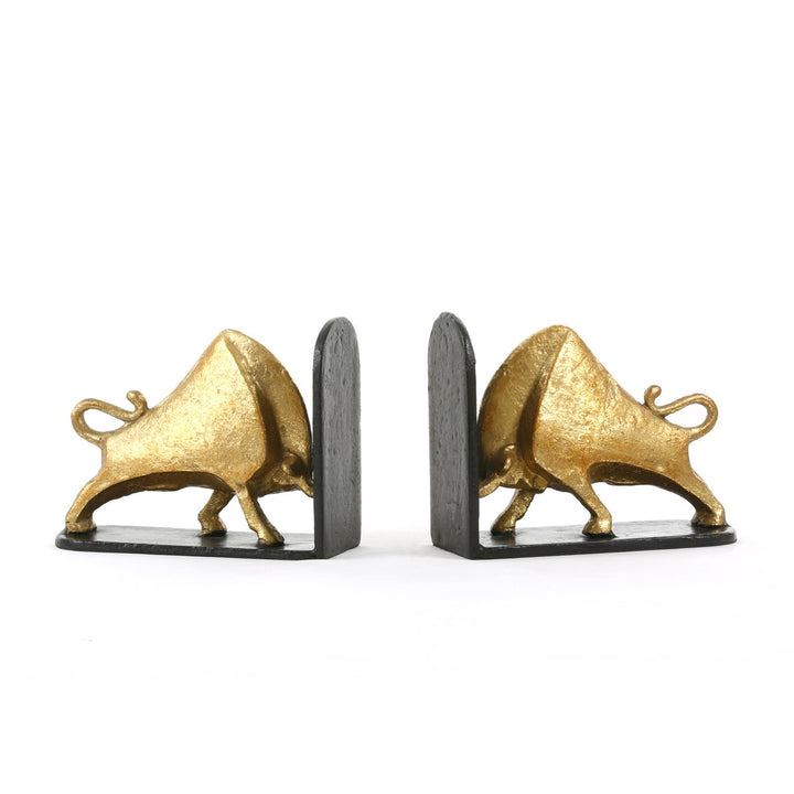 Bisoni Bookends (Pair), Gold Leaf