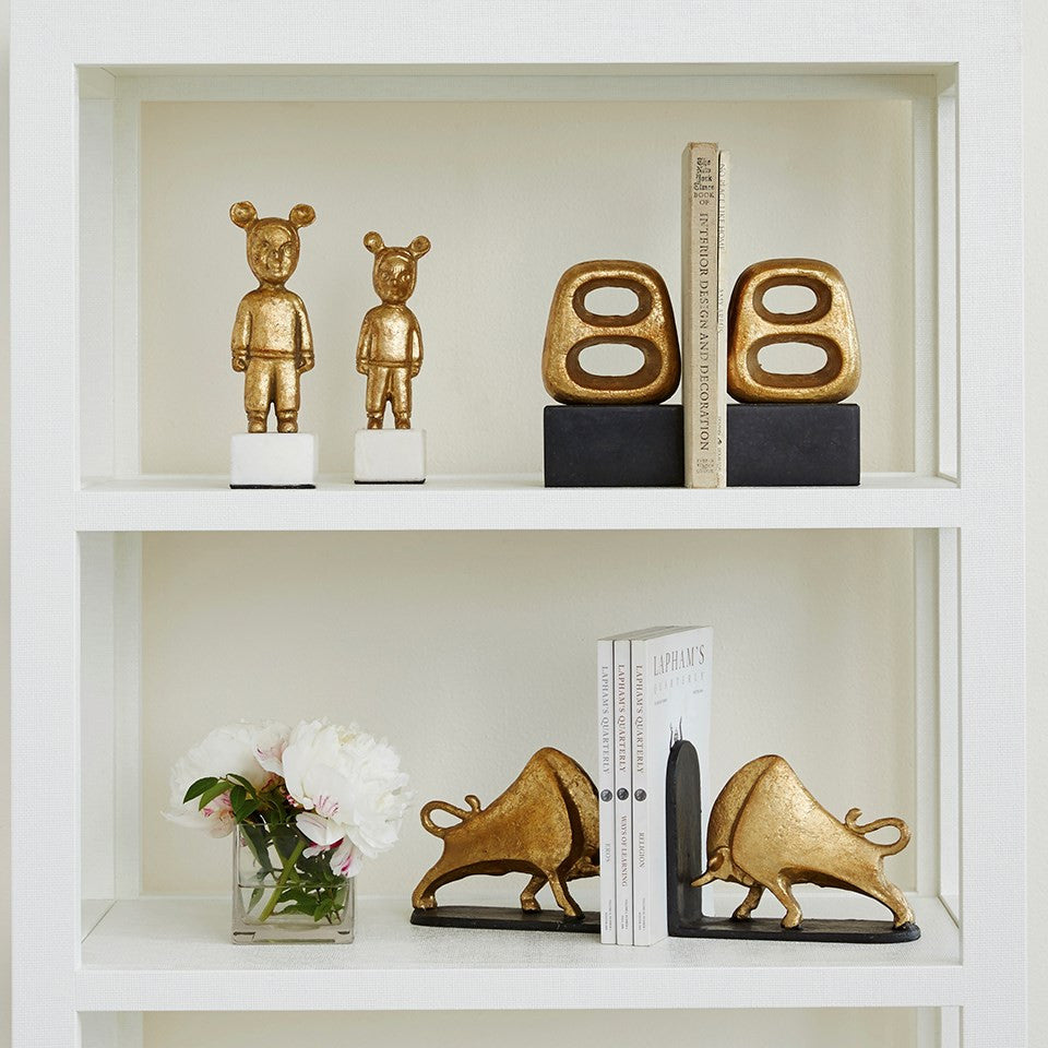 Bisoni Bookends (Pair), Gold Leaf