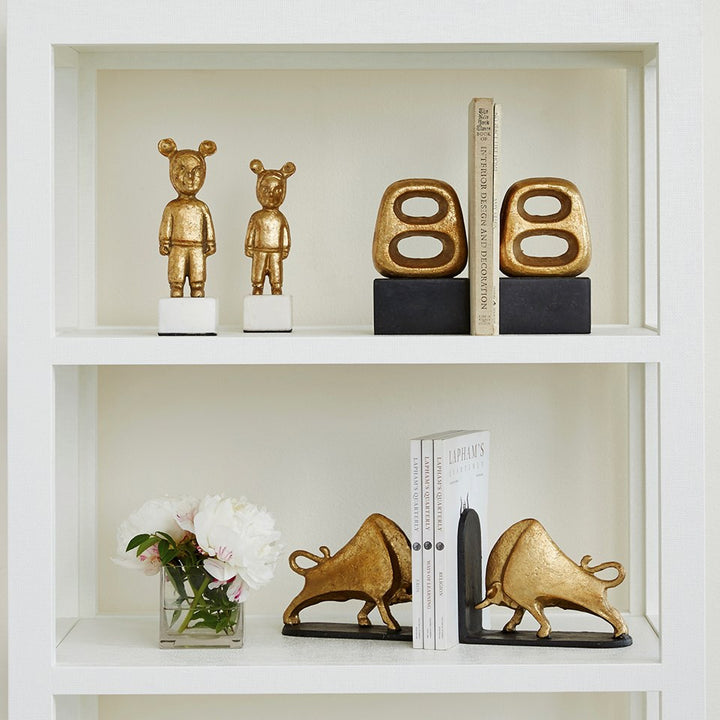 Bisoni Bookends (Pair), Gold Leaf