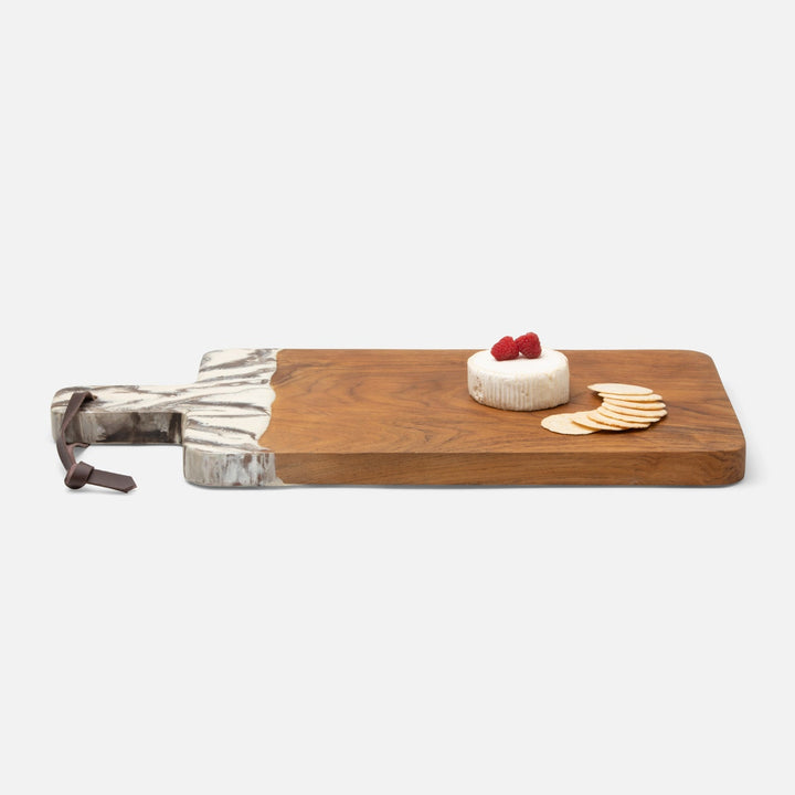 Austin Brown Swirled Serving Board Resin/Natural Teak 235X12