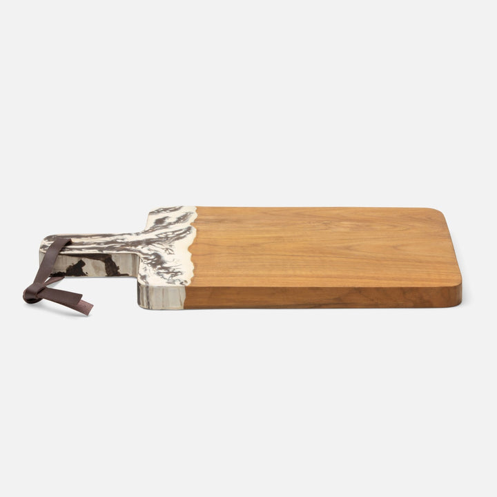 Austin Brown Swirled Serving Board Resin/Natural Teak 195X12