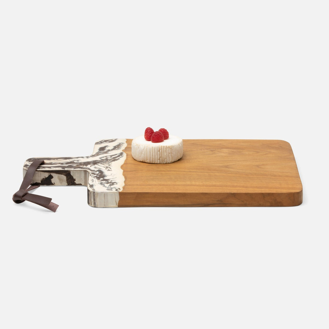 Austin Brown Swirled Serving Board Resin/Natural Teak 195X12
