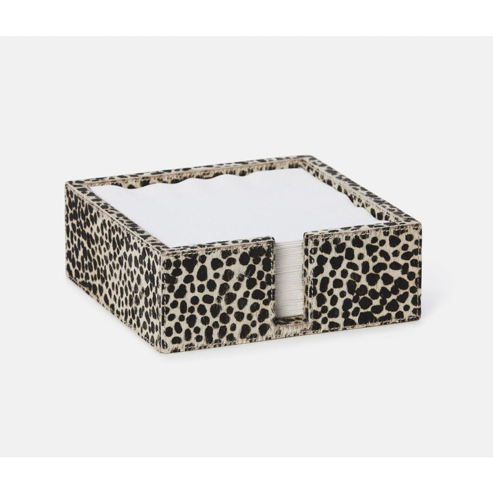 Bandar Cheetah Print Luncheon Napkin Holder Hair-On-Hide Pack/2