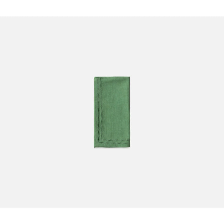 Betty Ivy Green Double Eyelet Cocktail Napkin Cotton Canvas 10X10 Pack/4