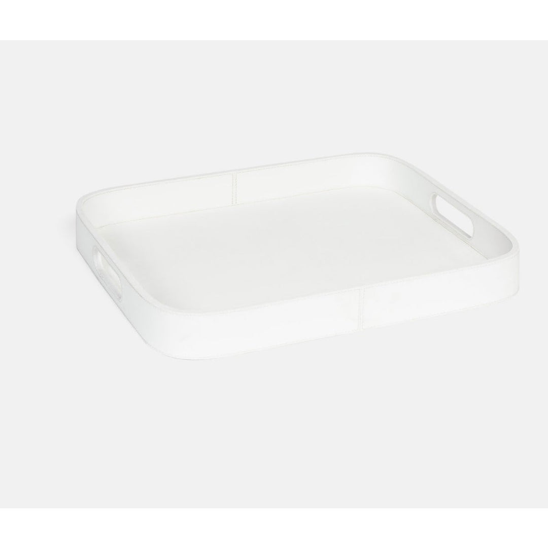 Brisbane Bright White Tray Rt Marine Leather