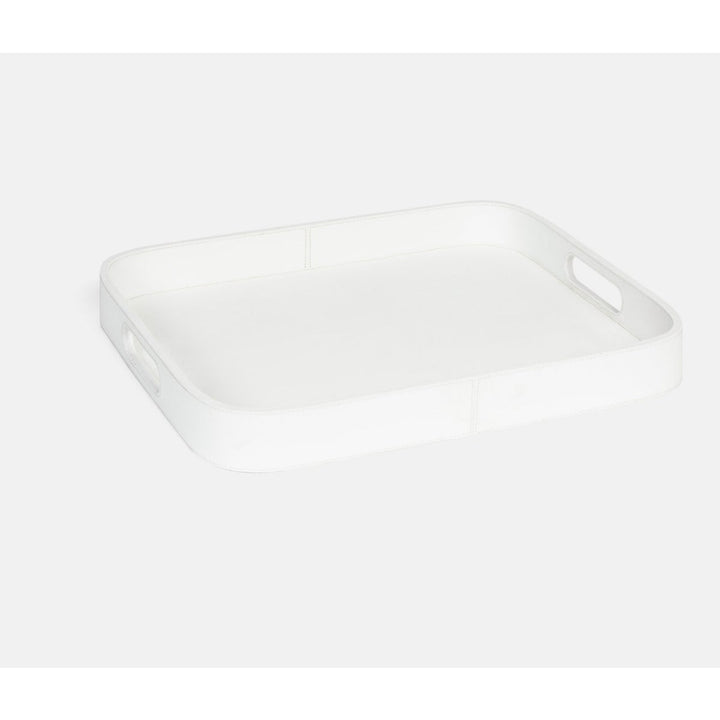 Brisbane Bright White Tray Rt Marine Leather