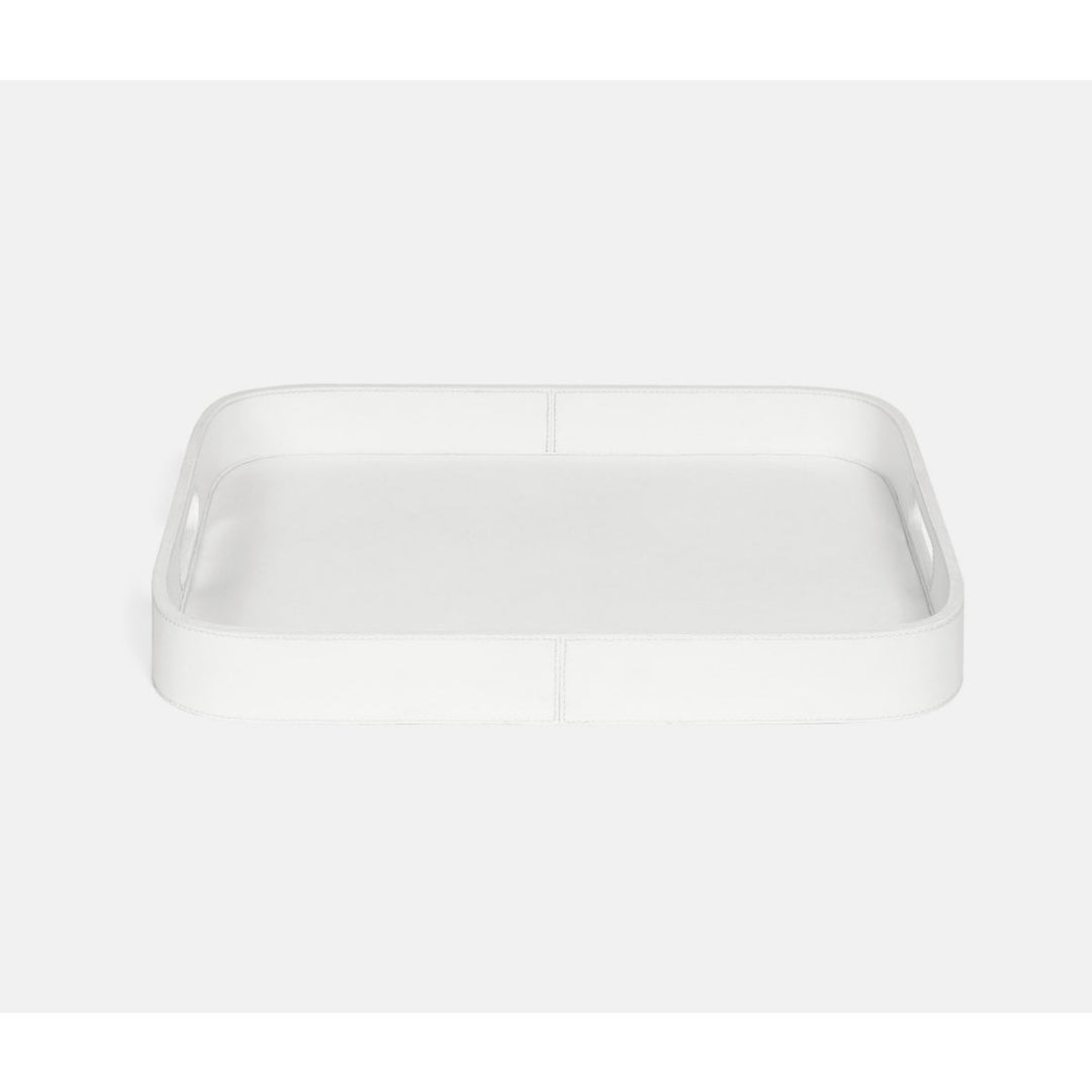 Brisbane Bright White Tray Rt Marine Leather