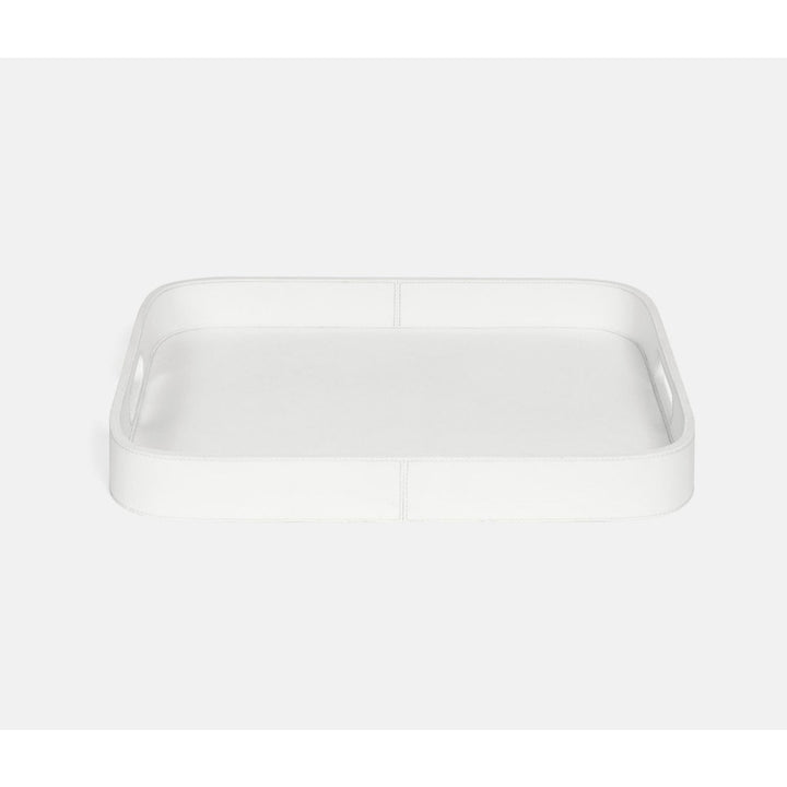Brisbane Bright White Tray Rt Marine Leather