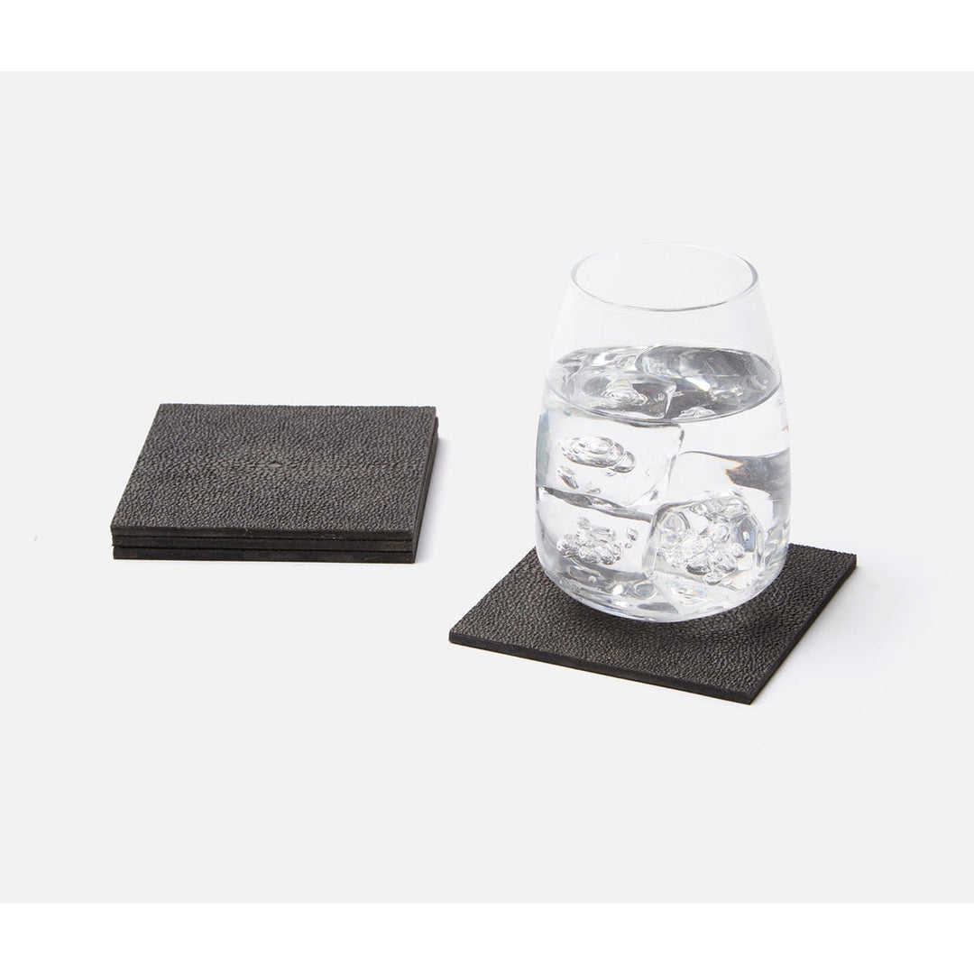 Henry Dark Mushroom Square Coasters Boxed Set Of 4