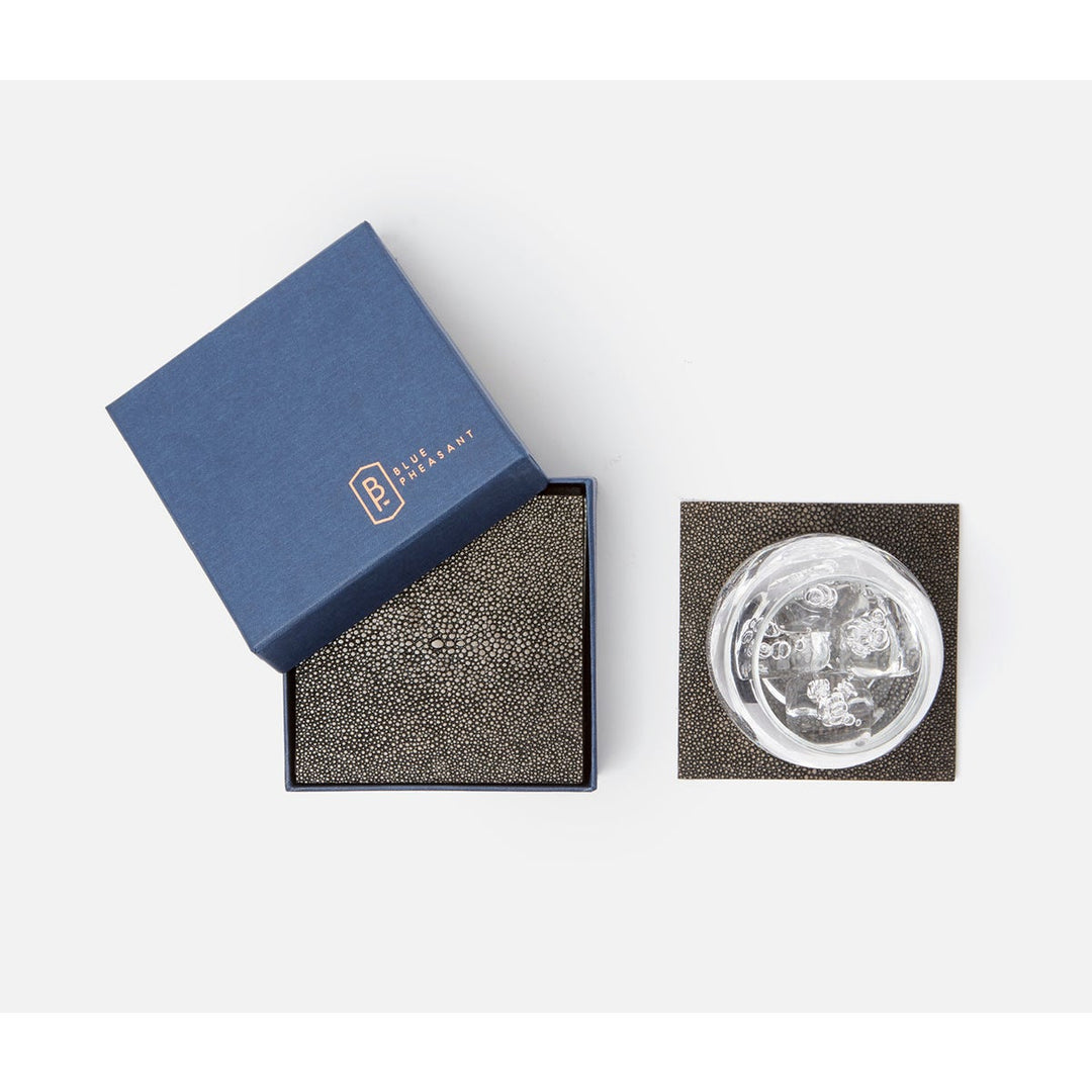 Henry Dark Mushroom Square Coasters Boxed Set Of 4