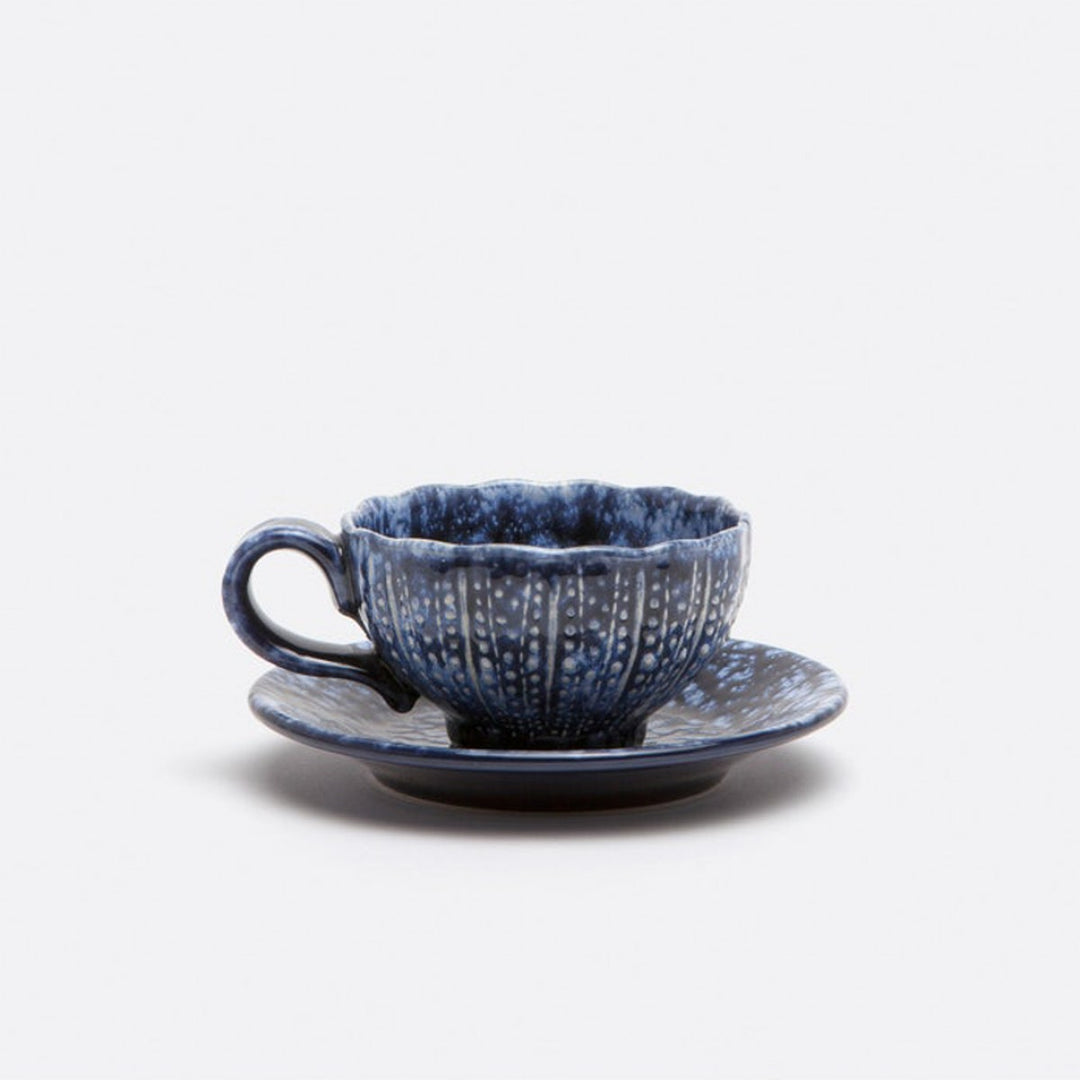 Isla Spotted White/Navy Cup And Saucer Pack/4