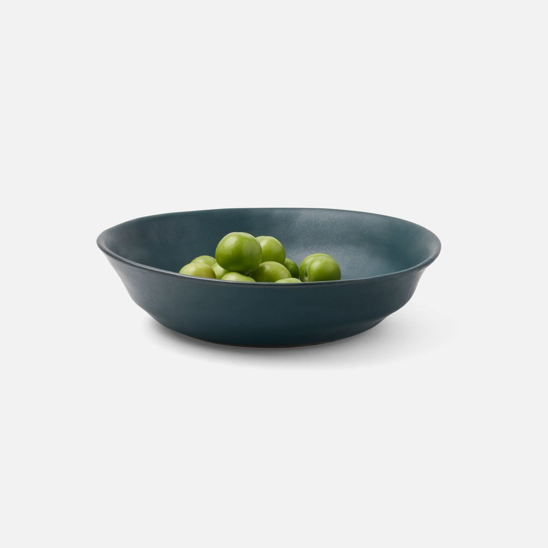 Marcus Midnight Teal Tapered Serving Bowl Stoneware Large Pack/2
