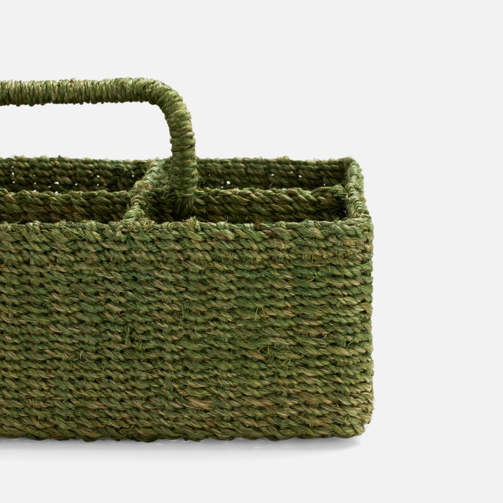 Voru Green Glassware Caddy Abaca Fiber