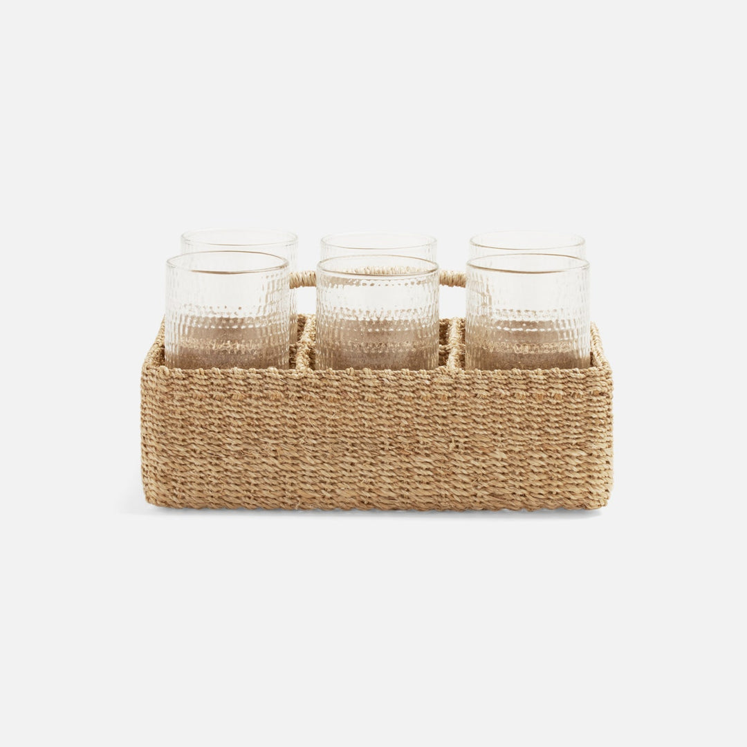 Voru Natural Glassware Caddy Abaca Fiber