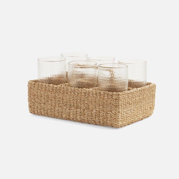 Voru Natural Glassware Caddy Abaca Fiber