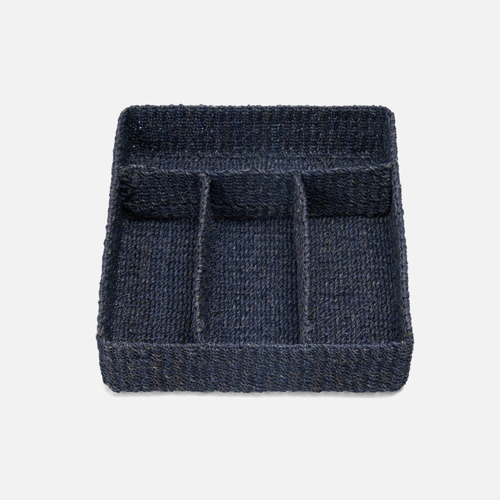 Voru Navy Flatware Tray Abaca Fiber