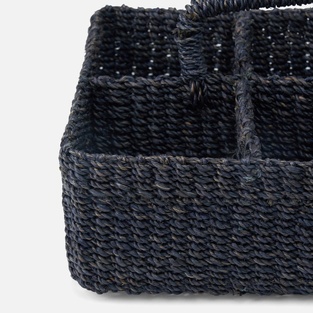 Voru Navy Glassware Caddy Abaca Fiber