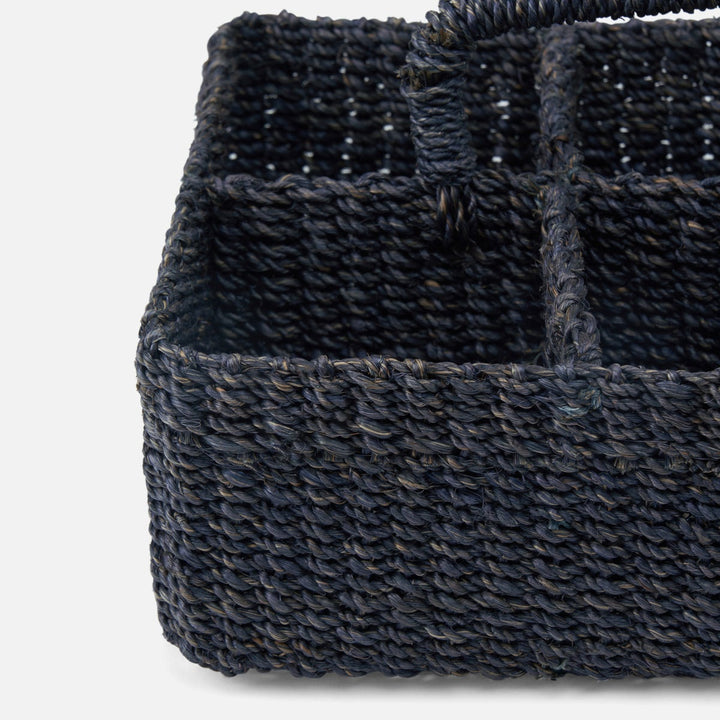 Voru Navy Glassware Caddy Abaca Fiber