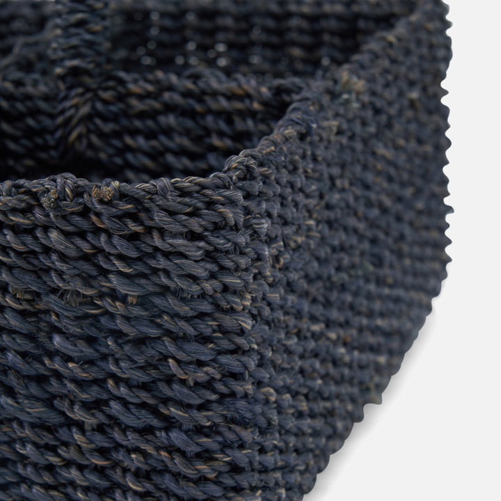 Voru Navy Glassware Caddy Abaca Fiber